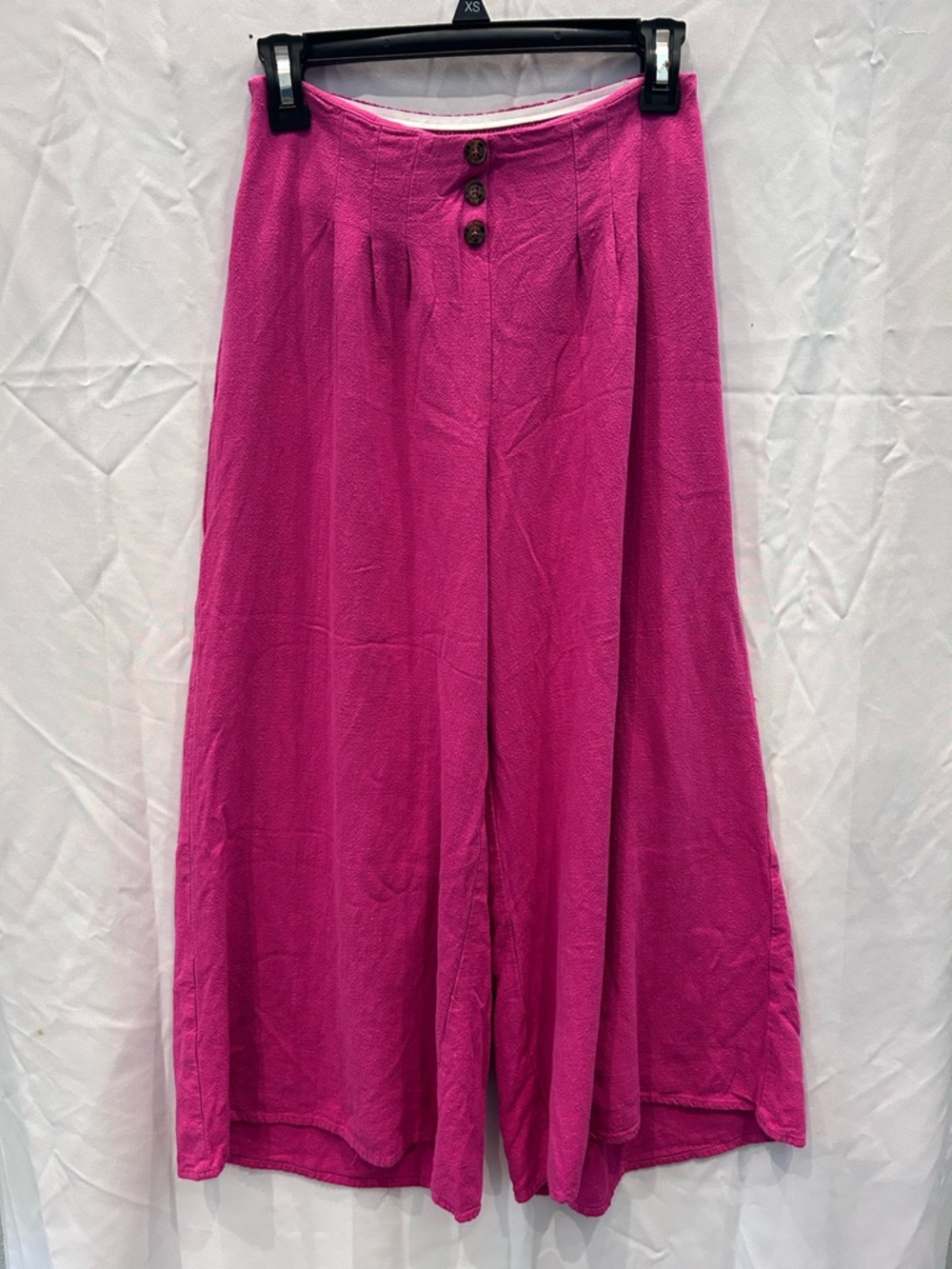 Sienna Sky Hot Pink Wide Leg Pants with Front Buttons